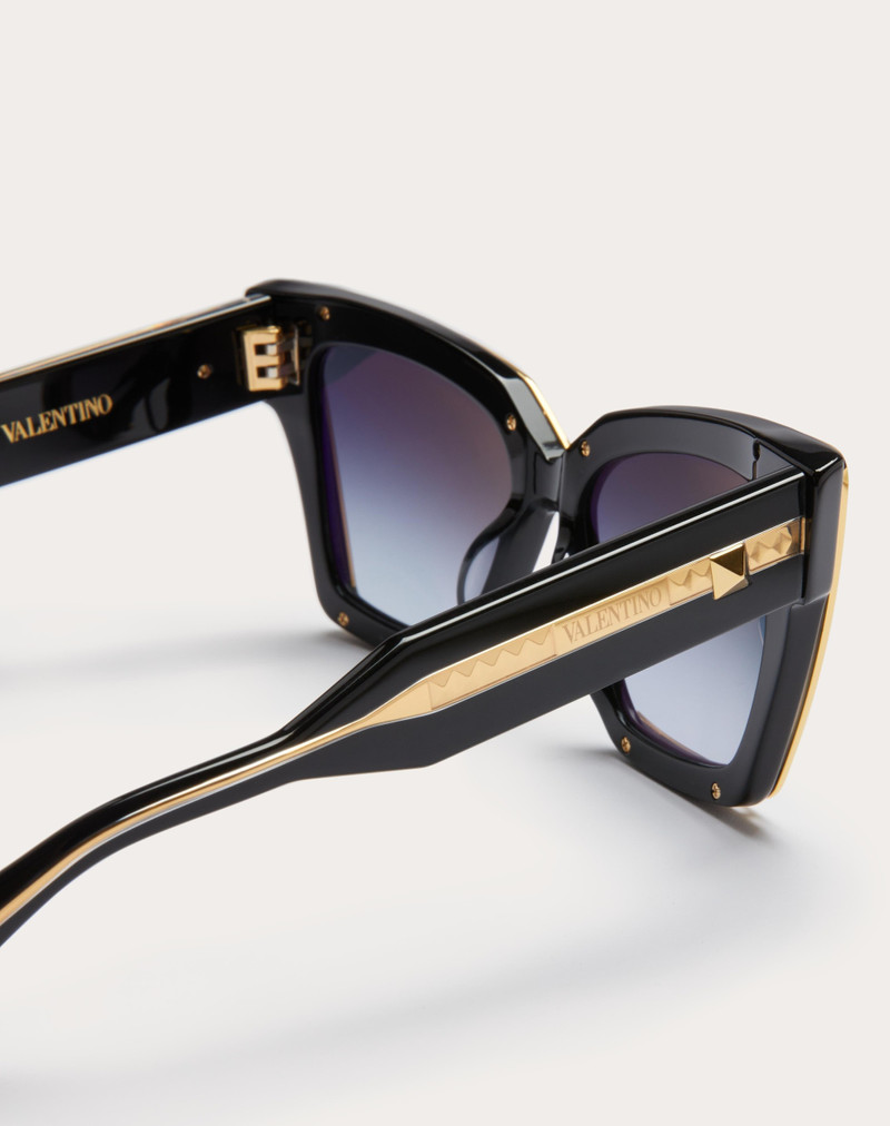 V - GRACE OVERSIZED CATEYE ACETATE FRAME WITH TITANIUM DETAILS 4