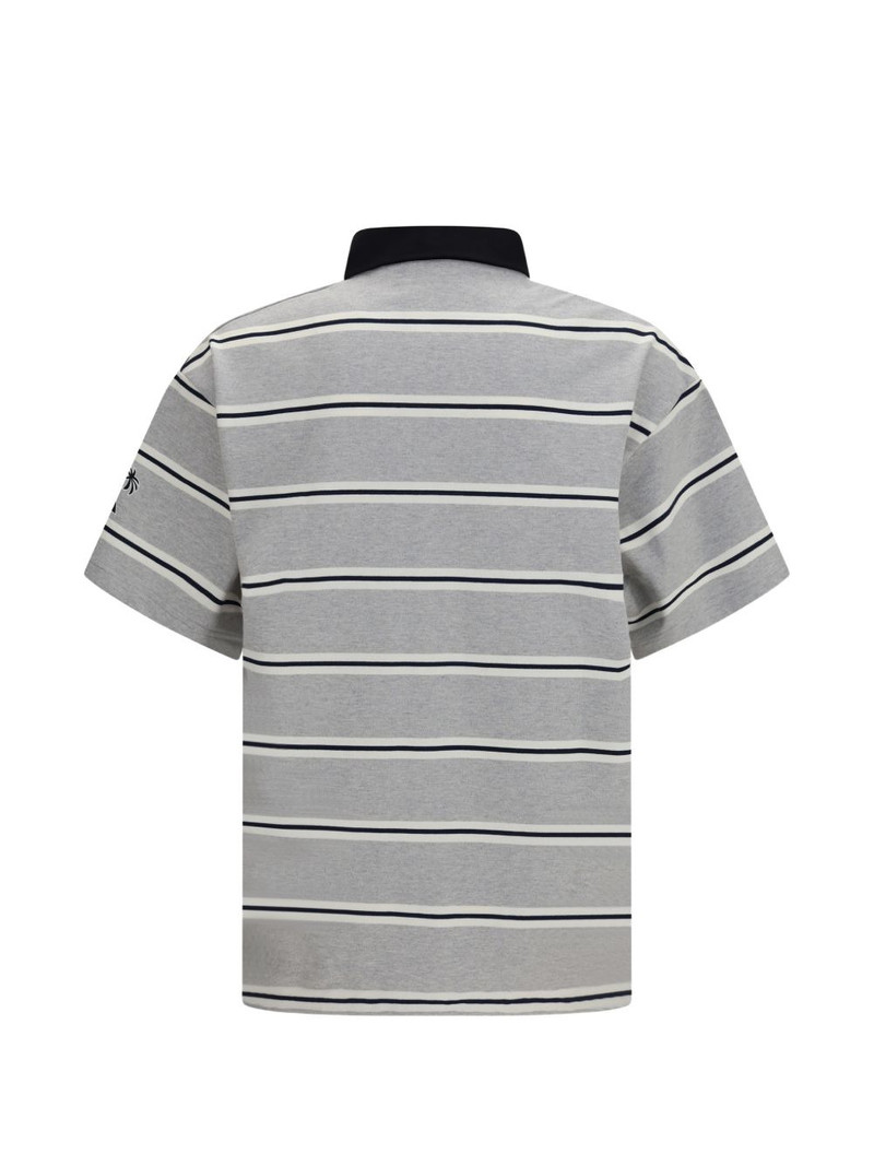 striped logo-print polo shirt 7