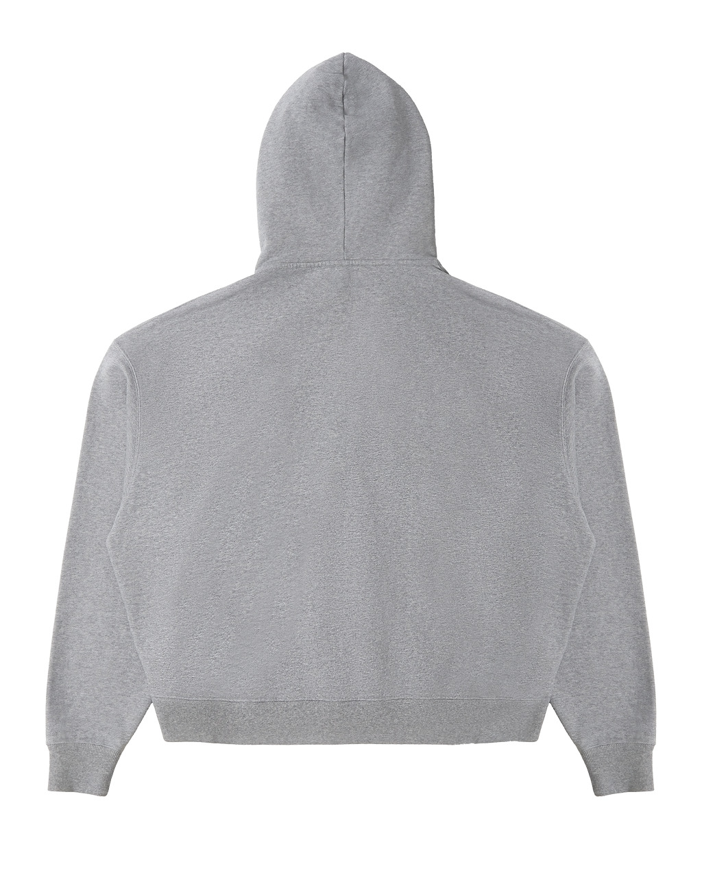 GREY BOXY ZIP-UP HOODIE - 2