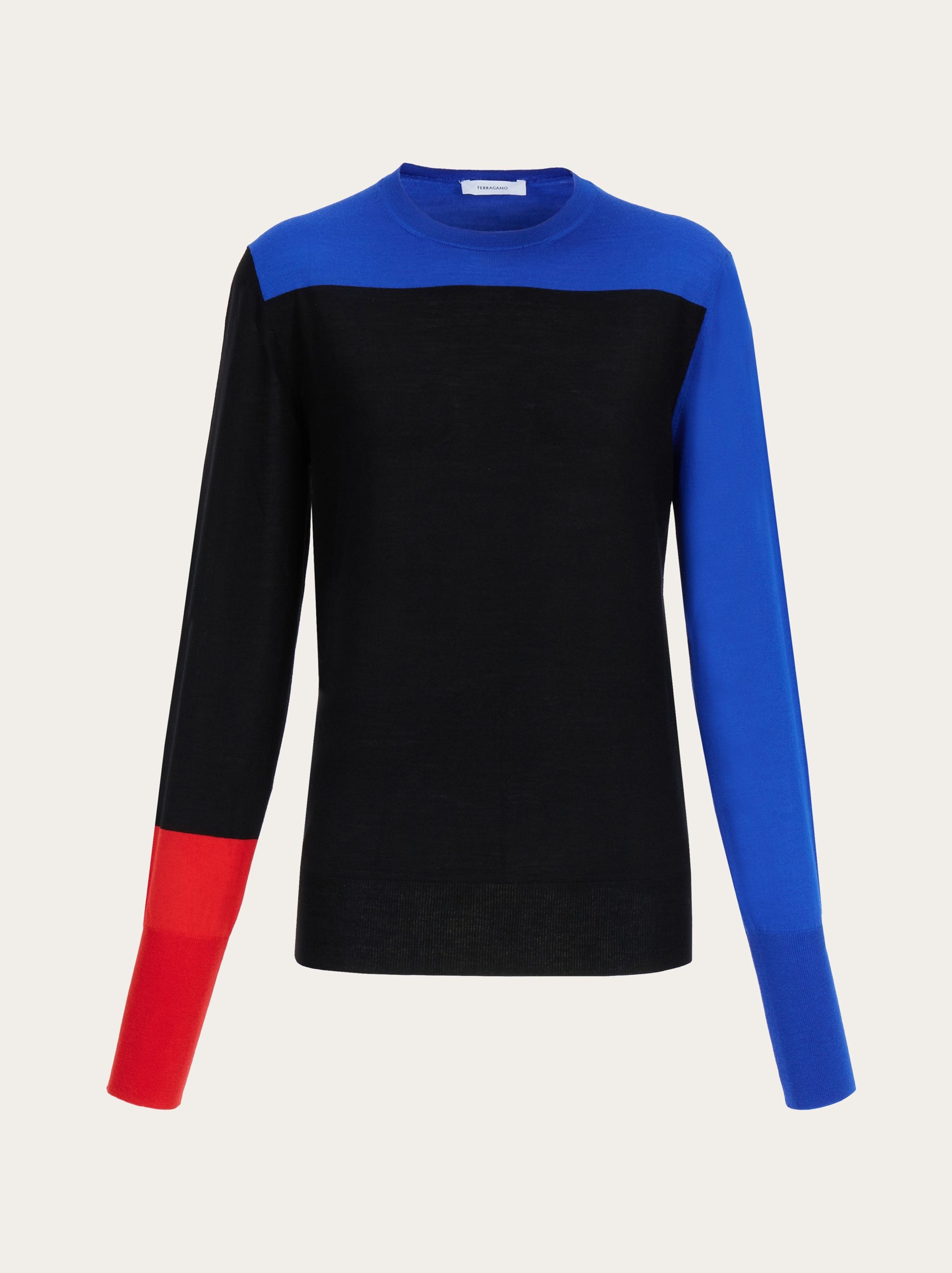 Color block slim fit sweater - 1