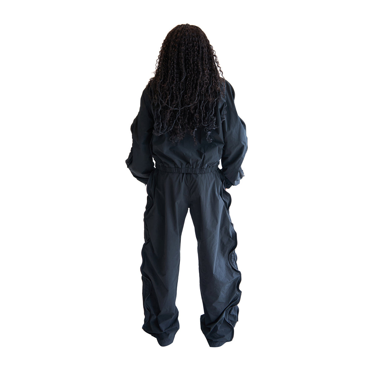 ZIP SLEEVE COACHES JACKET (BLACK) - 4