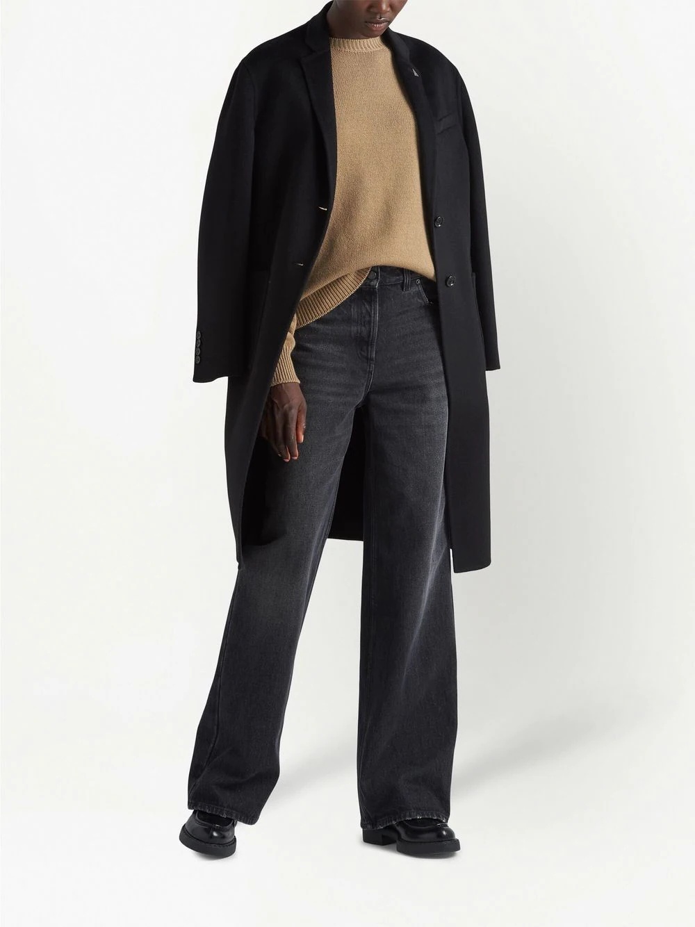 logo-embroidered cashmere jumper - 2