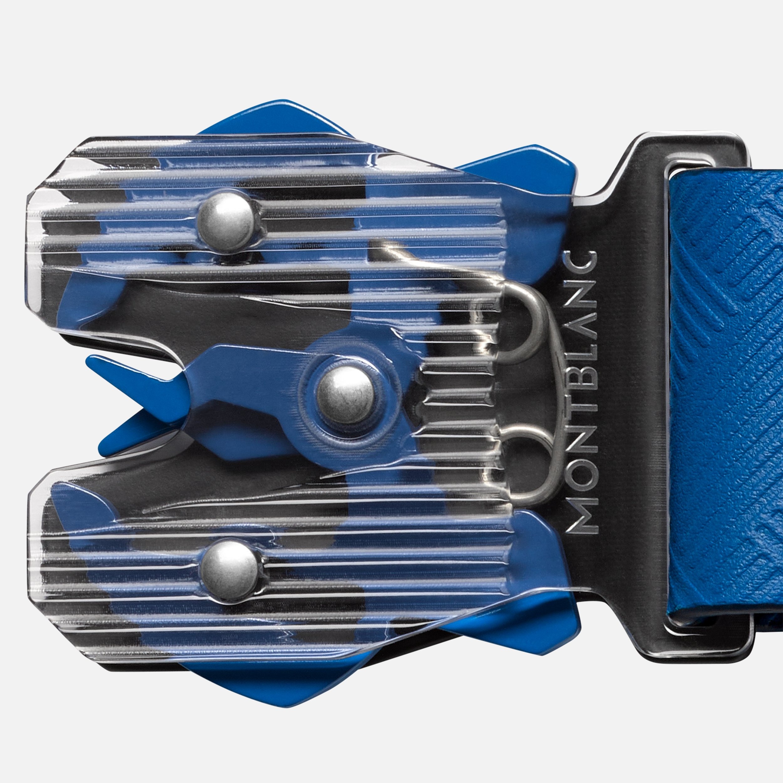 M LOCK 4810 buckle  printed Atlantic blue 35 mm leather belt - 5