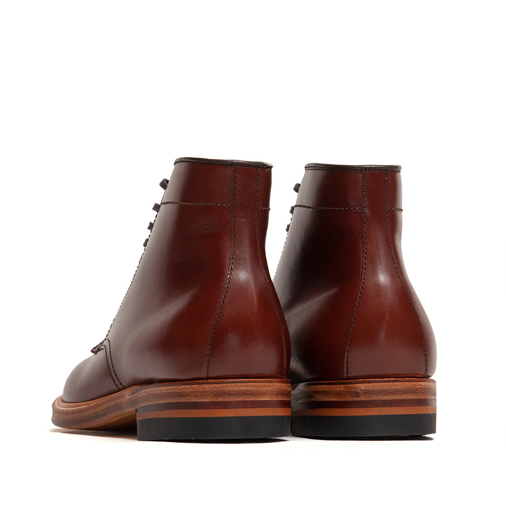 Plain Toe Navy Blucher Boot Annonay Walnut Brown - 4