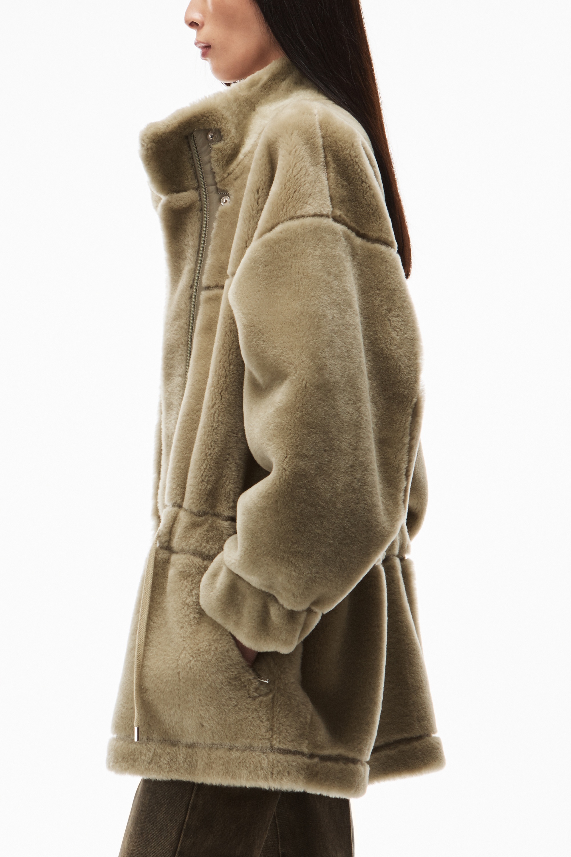 MID-LENGTH PARKA IN LAMB SHEARLING - 3