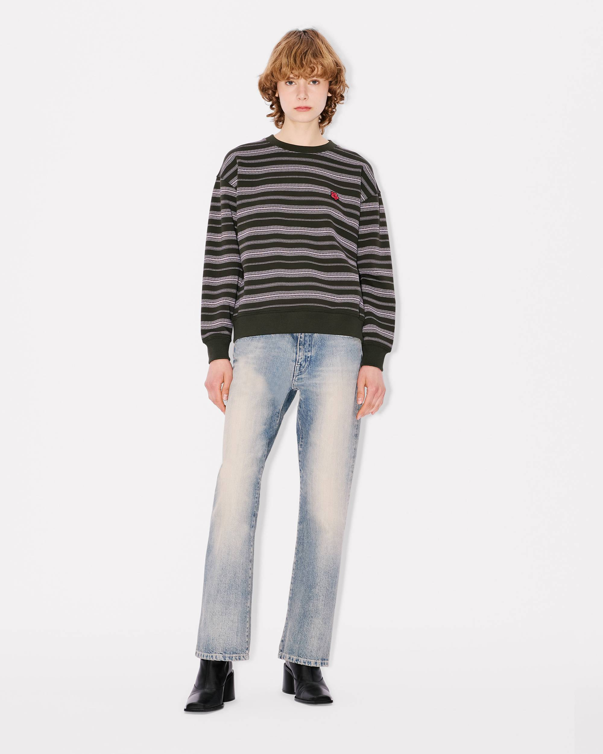 'Boke Flower' stripes sweatshirt in cotton - 5