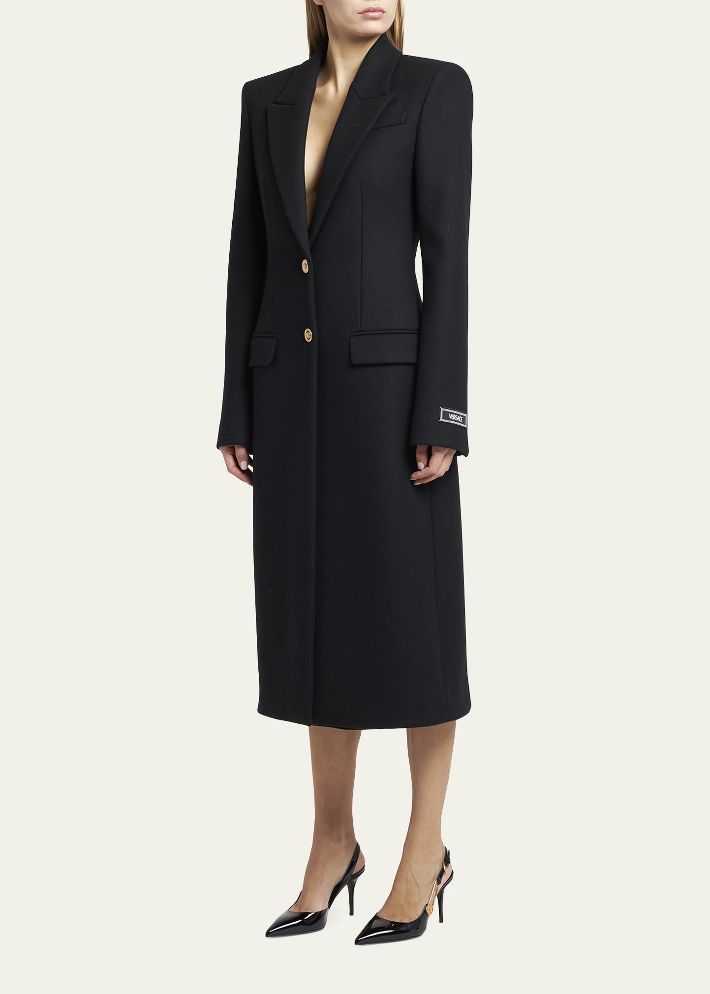 Caban Cape Light-Felted Wool Peacoat - 4