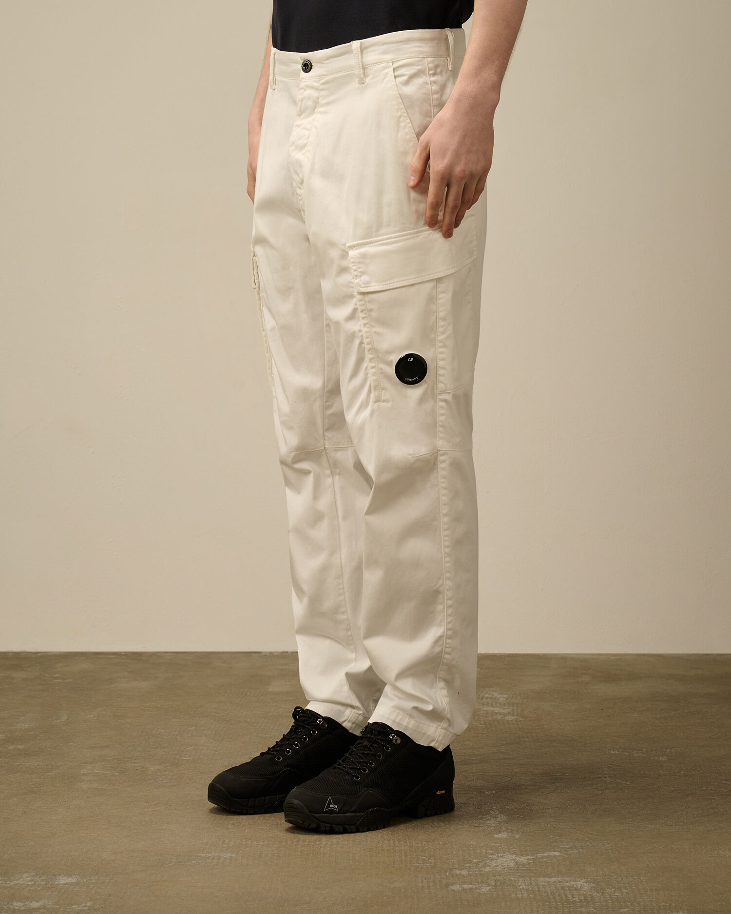 Stretch Sateen Loose Cargo Pants - 3