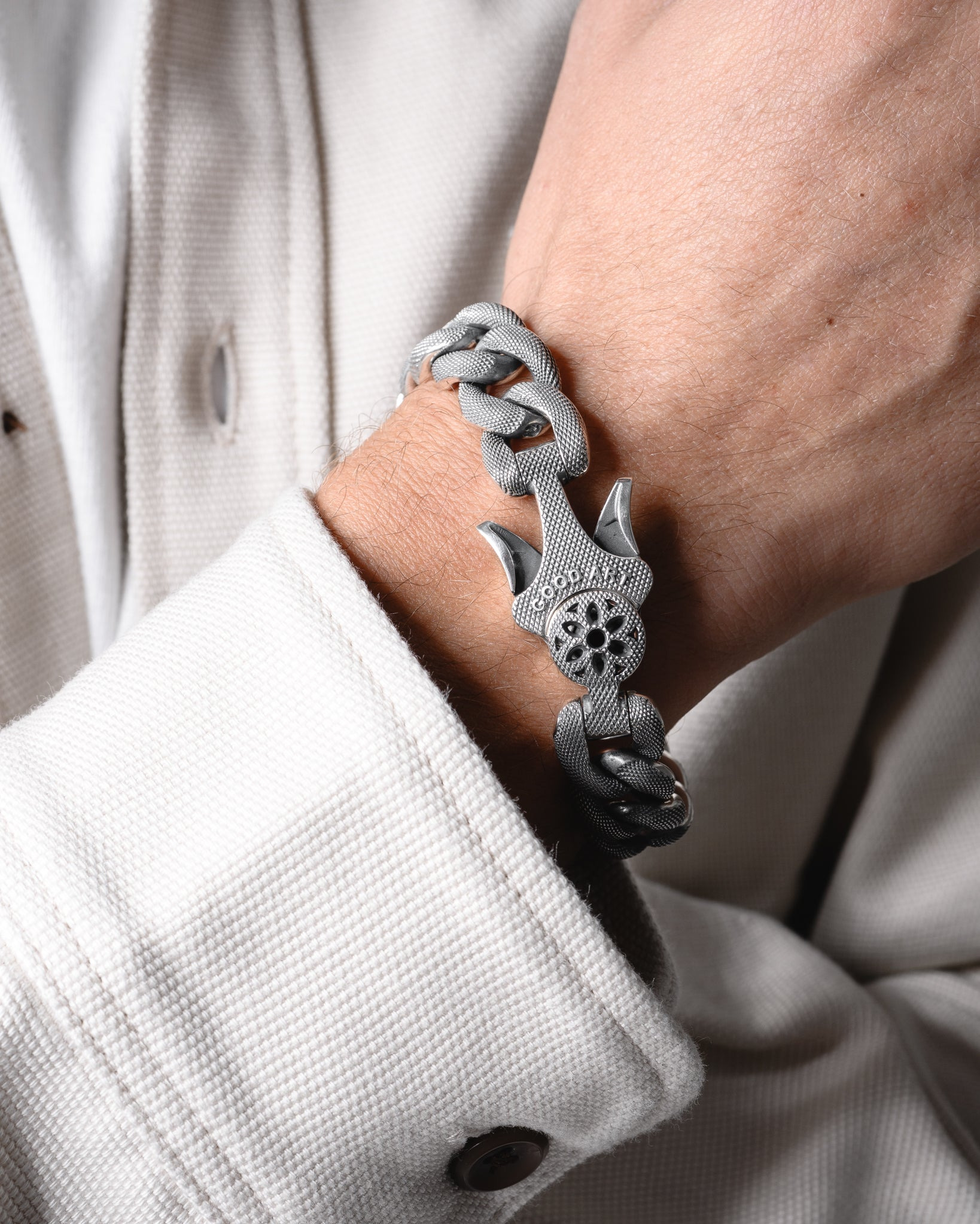 GOOD ART HLYWD MODEL 10 2A GOOSEBUMP BRACELET SIZE A - STERLING SILVER - 3