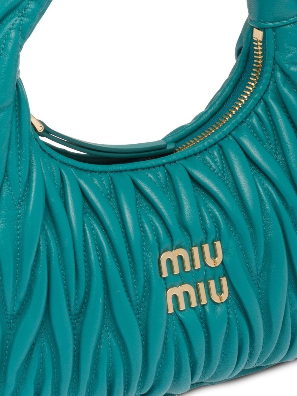 Miu Wander matelassé mini hobo bag - 4