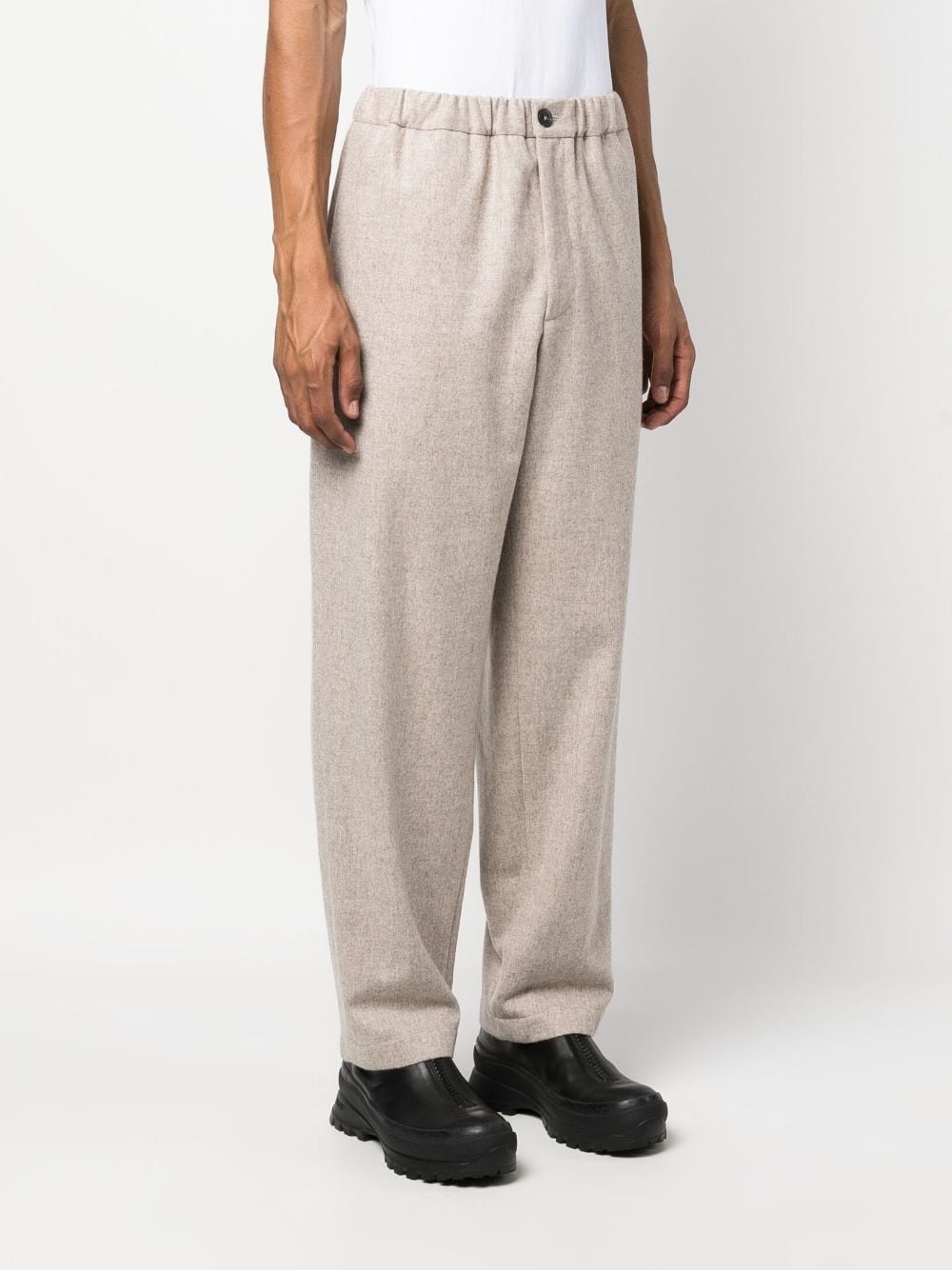 straight-leg cotton trousers - 3