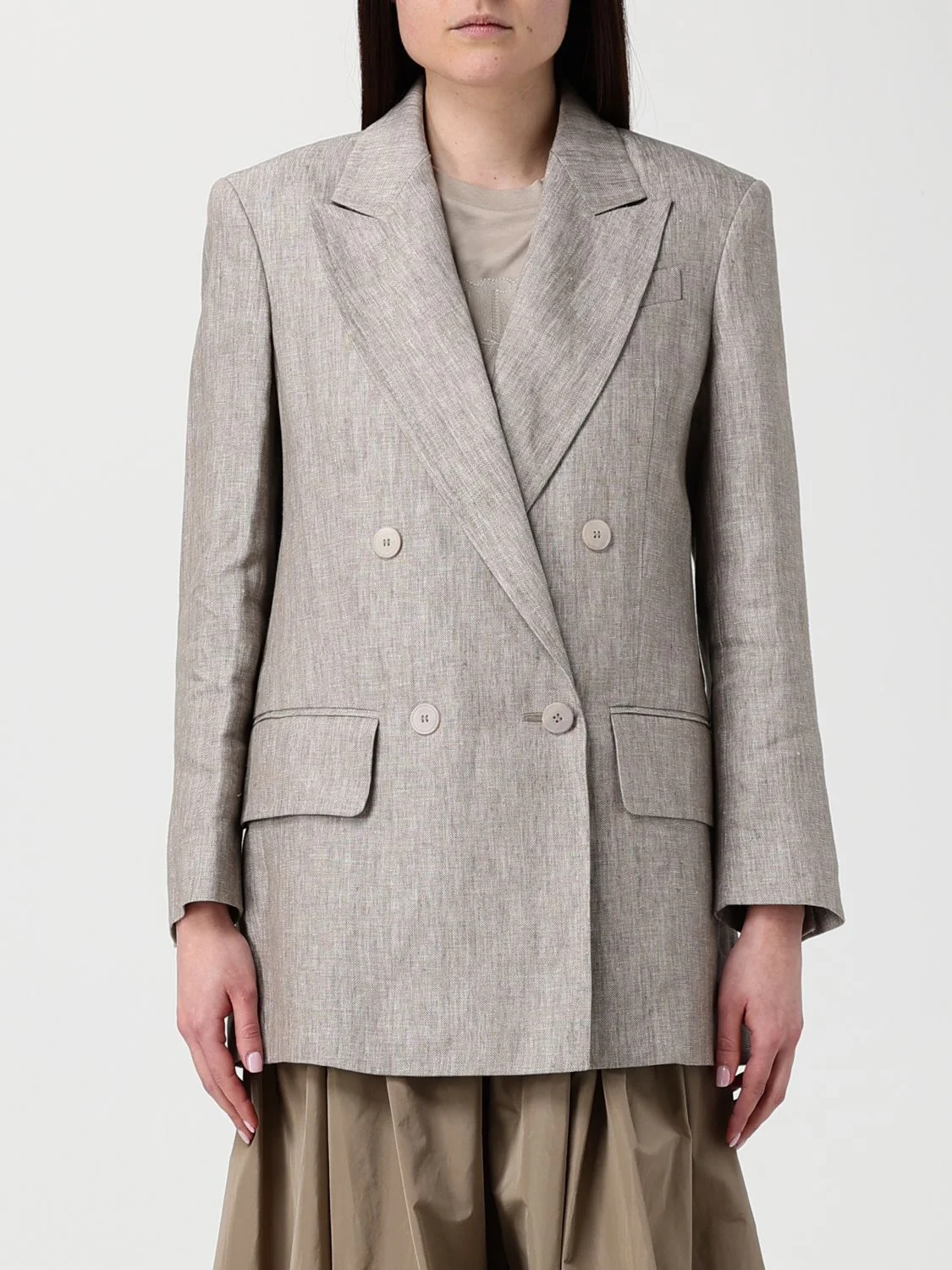 MAX MARA Double-Breasted Denim Blazer - 1
