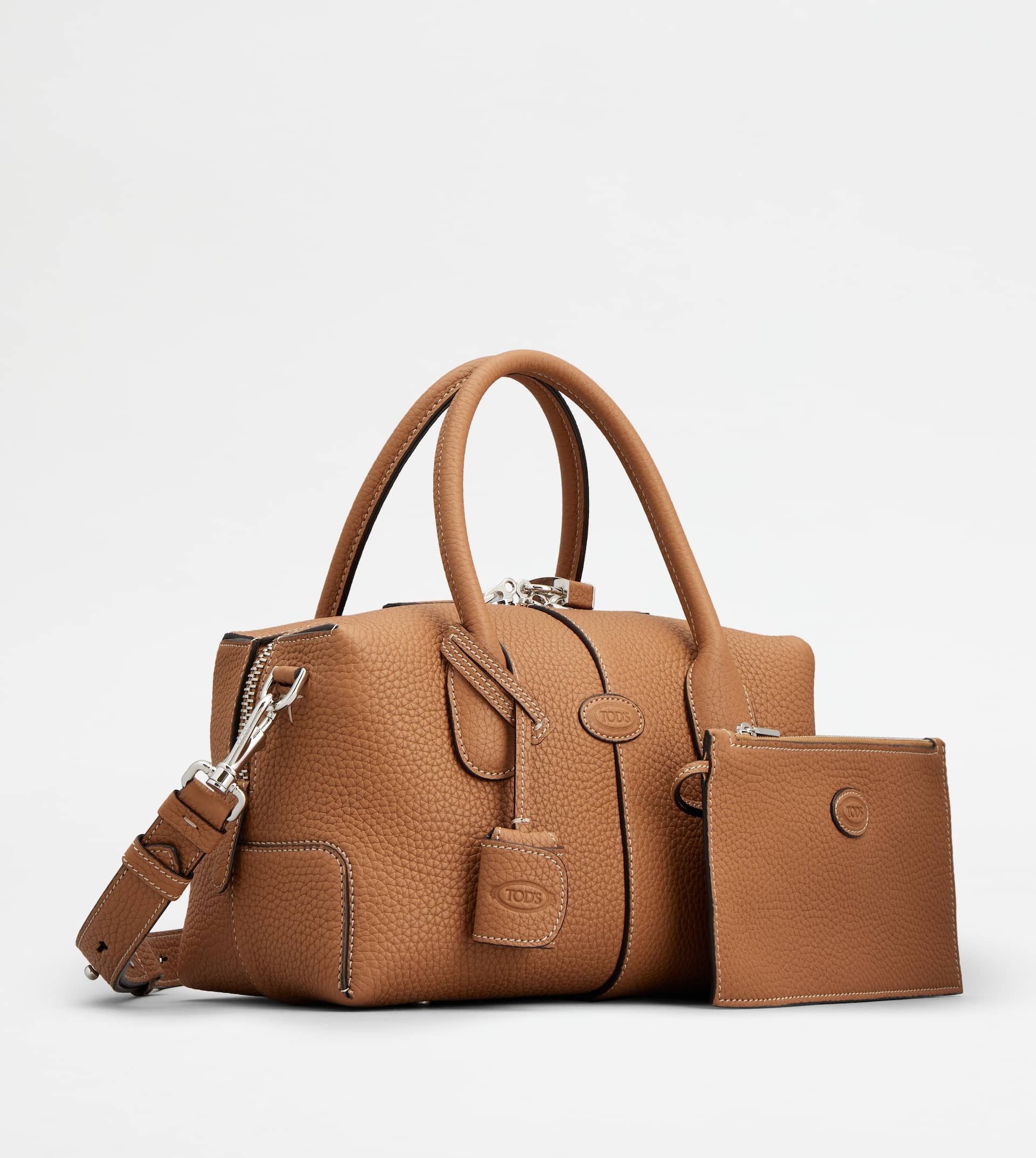 TOD'S DI BAG BAULETTO IN LEATHER MINI - BROWN - 3