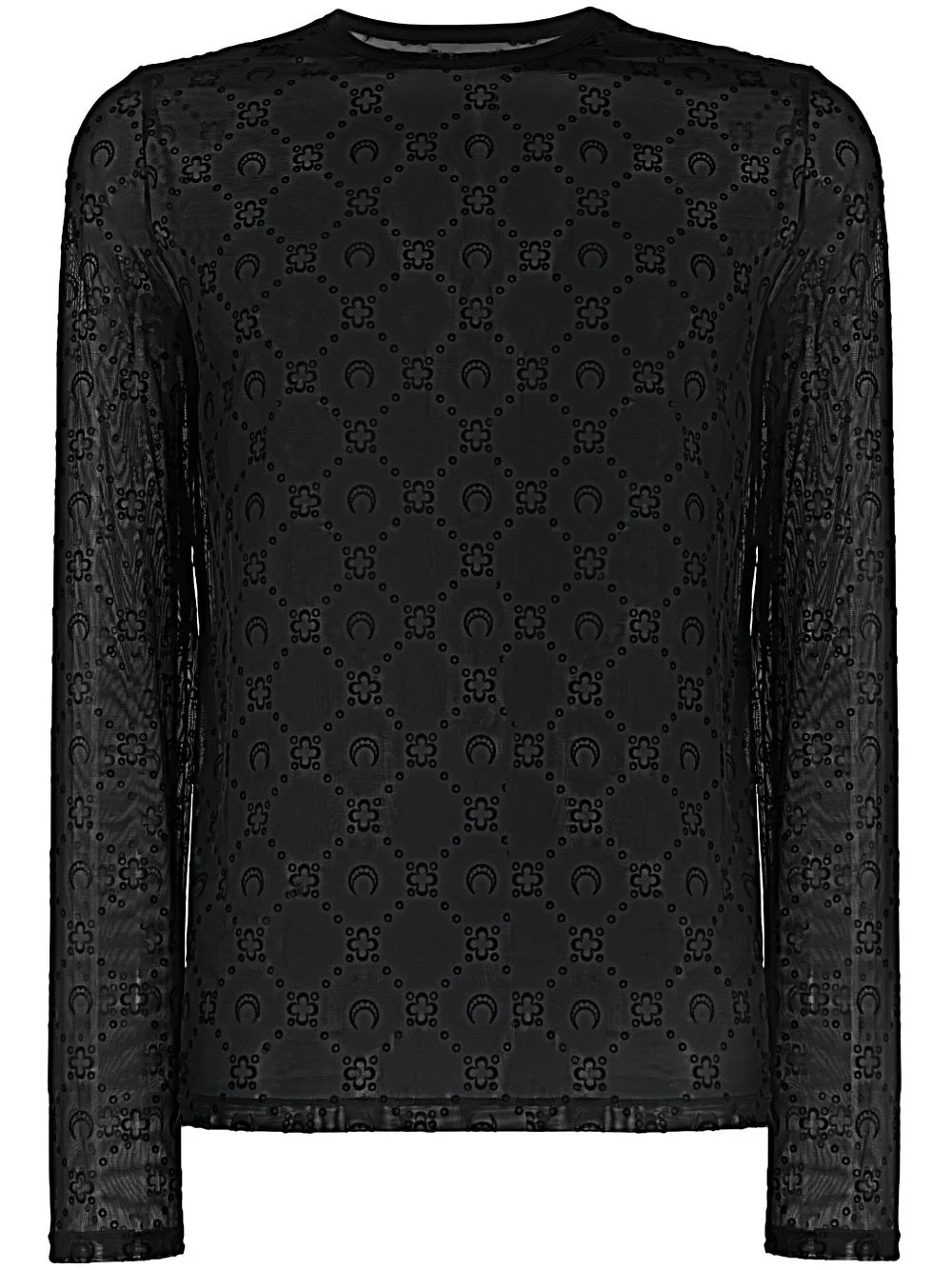 Moonogram-pattern long-sleeve T-shirt - 1