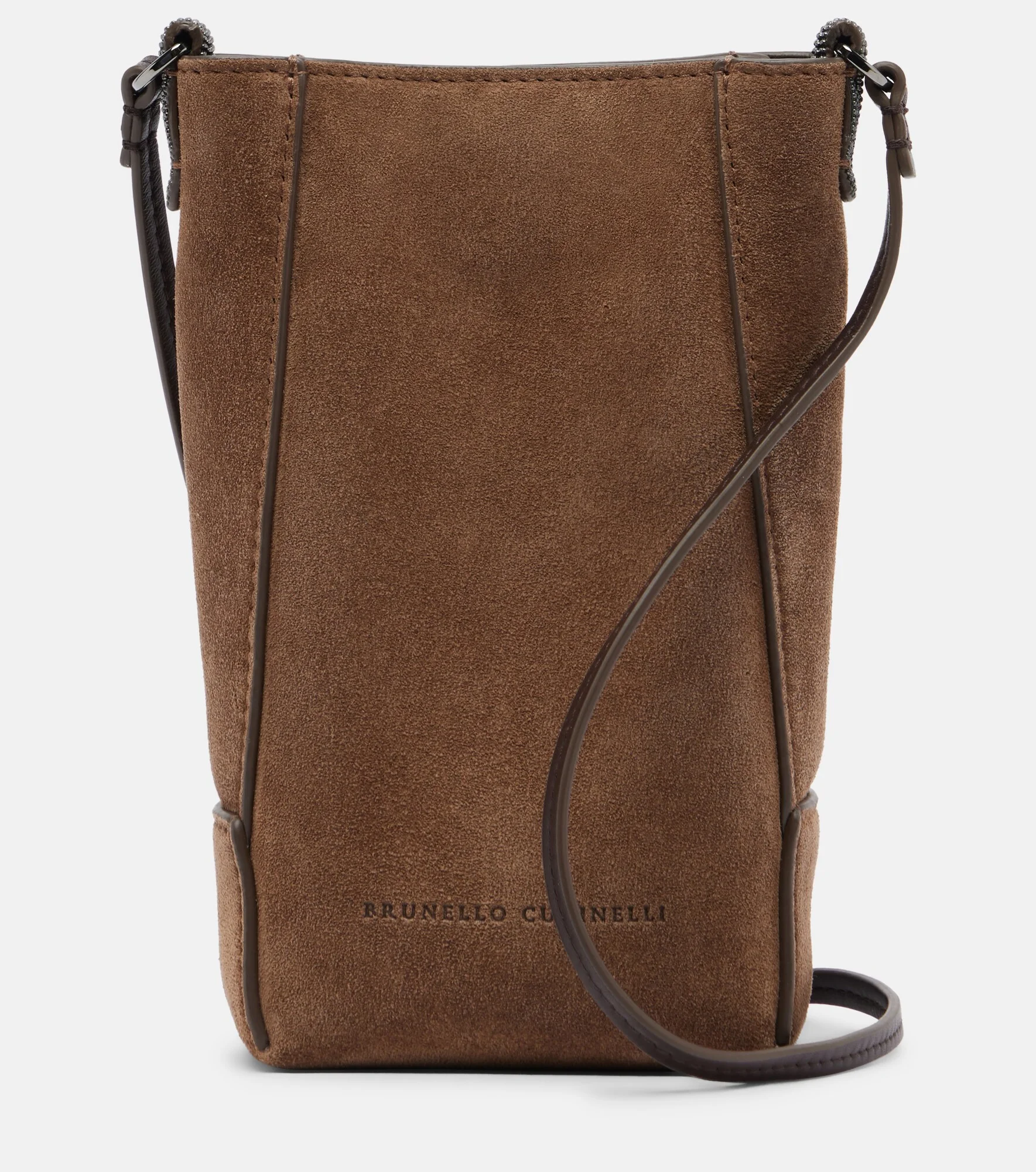 Duo Mini Monili suede phone pouch - 1