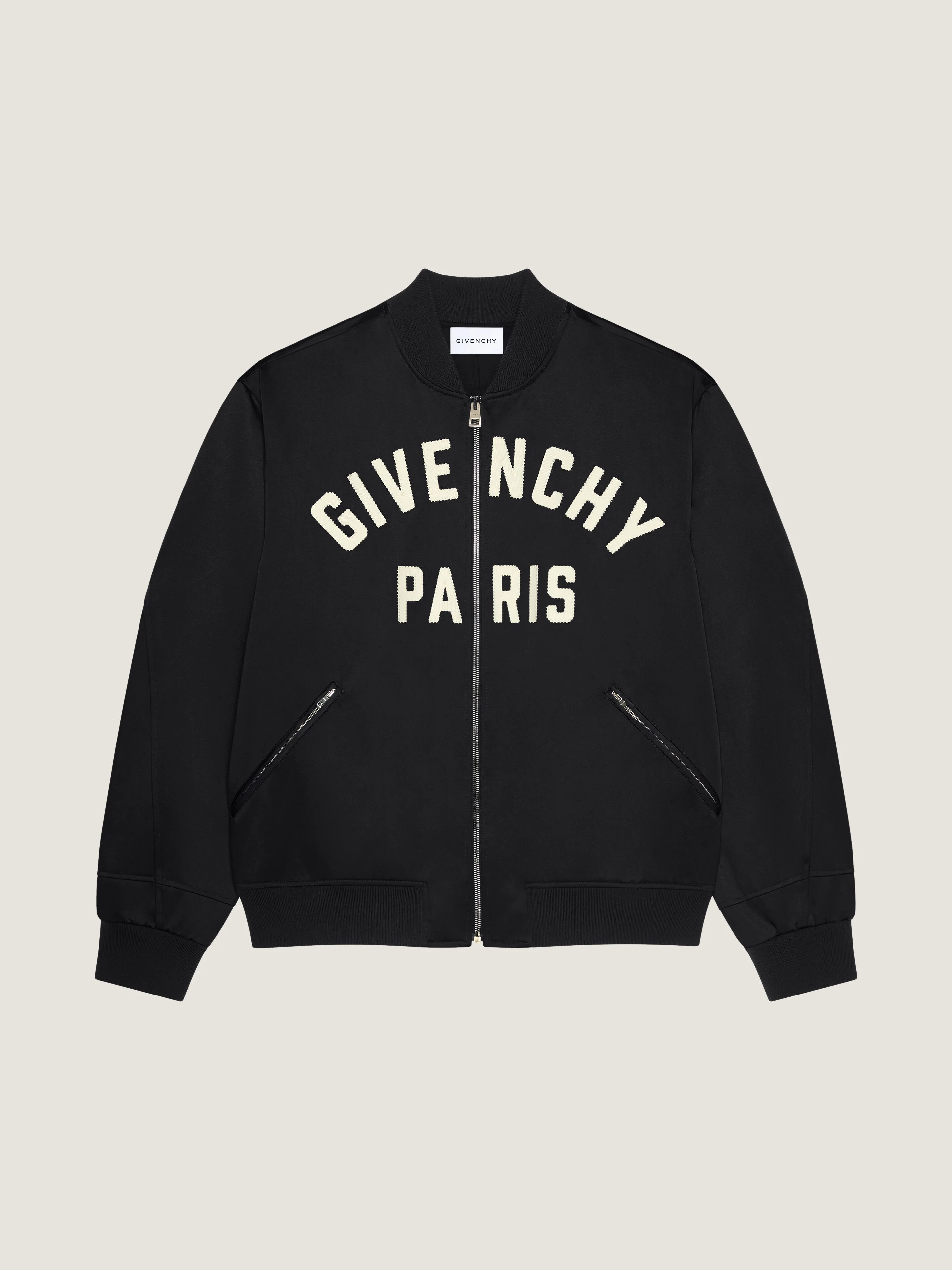 COUTURE SEAM BOMBER IN SATIN WITH GIVENCHY PARIS EMBROIDERY - 1