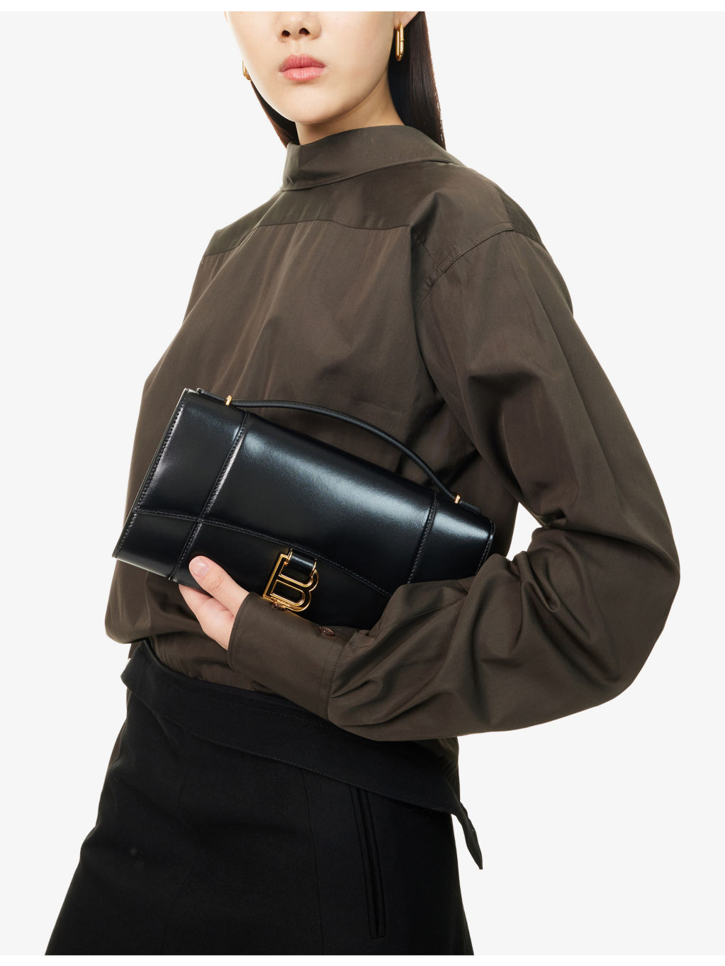 Hourglass Leather Clutch - 2