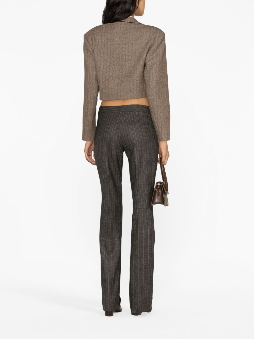 low-rise wool trousers - 4