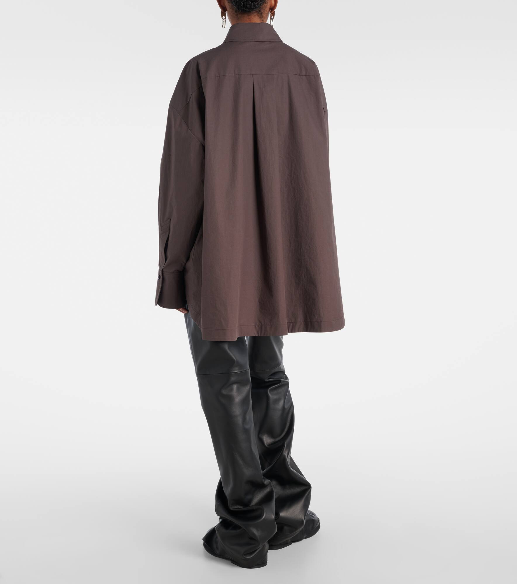 Diana oversized cotton poplin shirt - 3