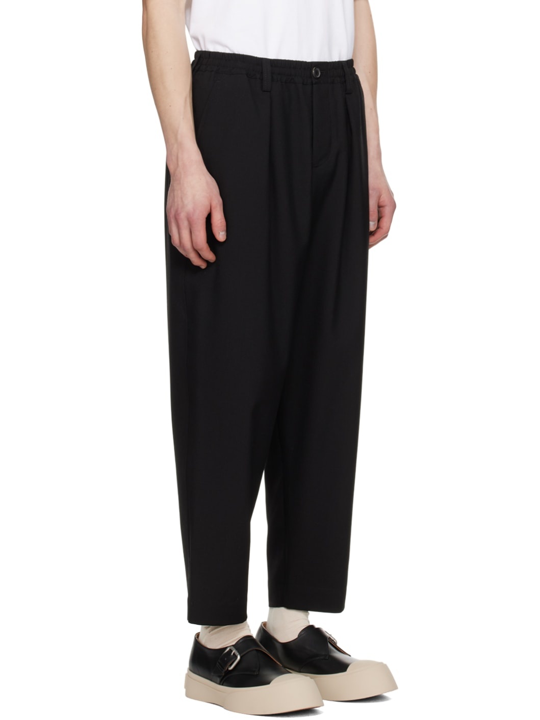 Black Drawstring Trousers - 2