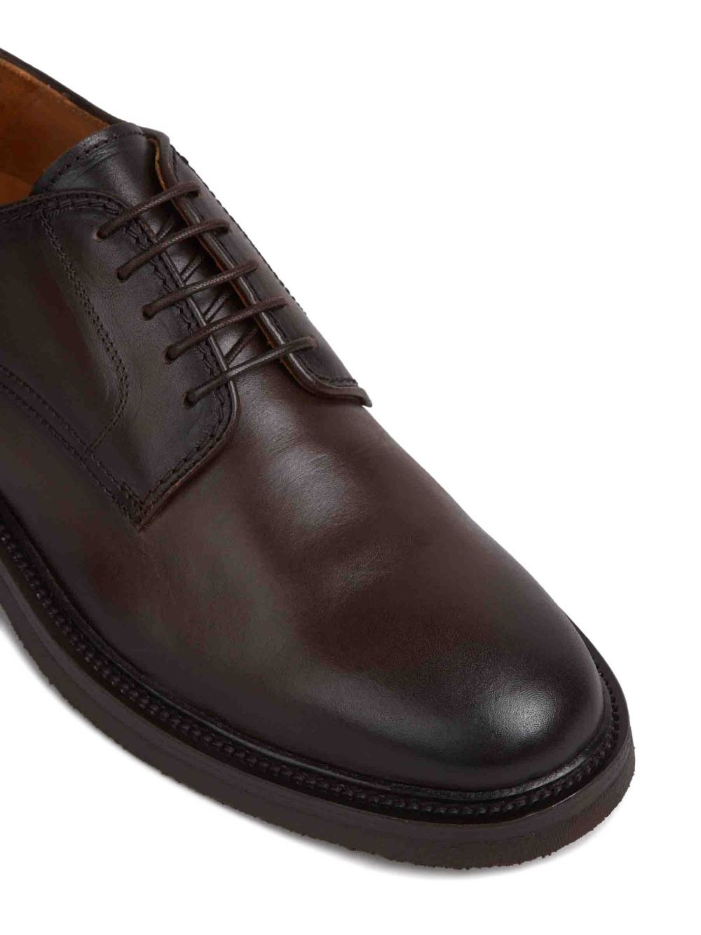 lace-up leather derby shoes - 3