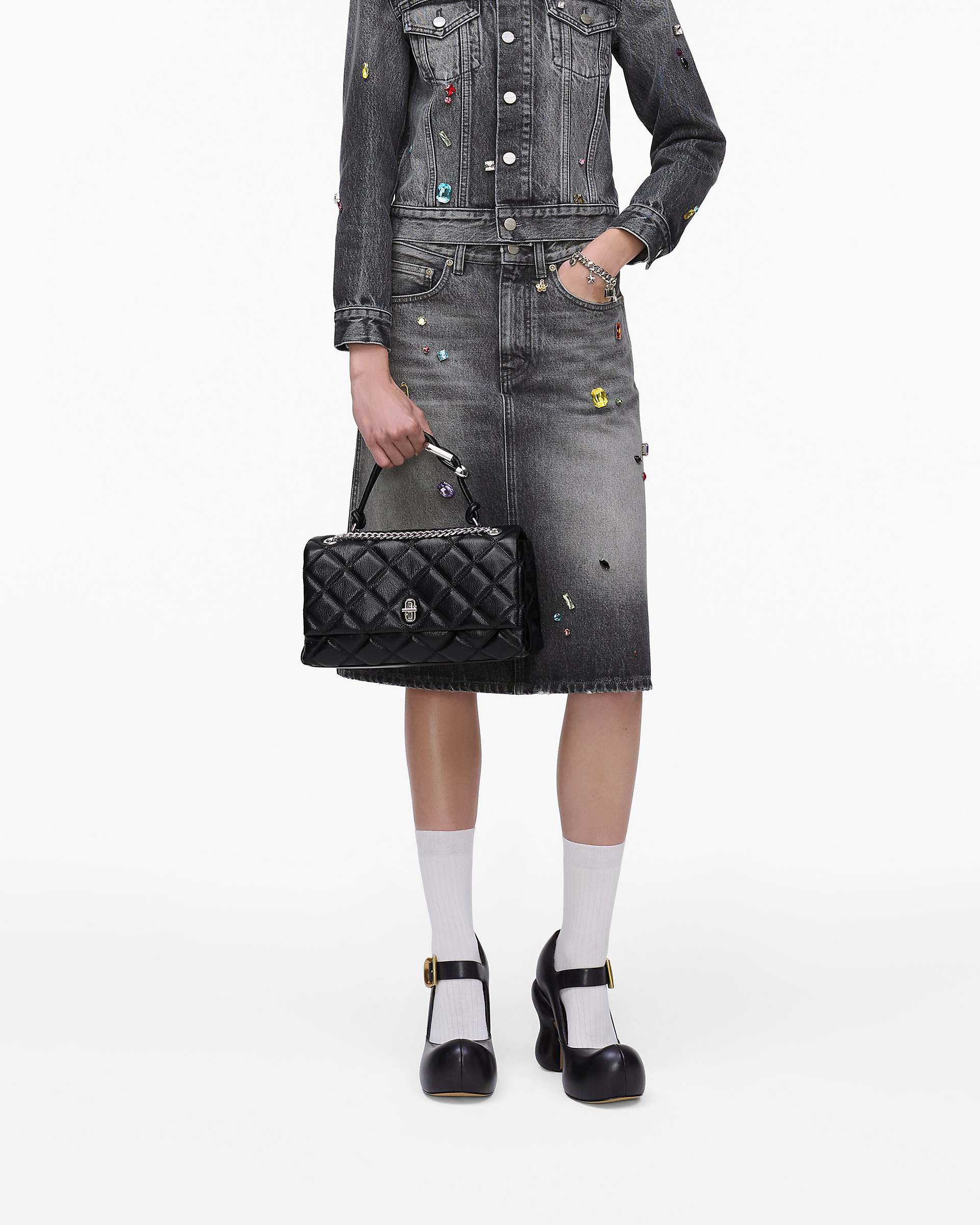 THE QUILTED DUAL CONVERTIBLE SHOULDER BAG - 7