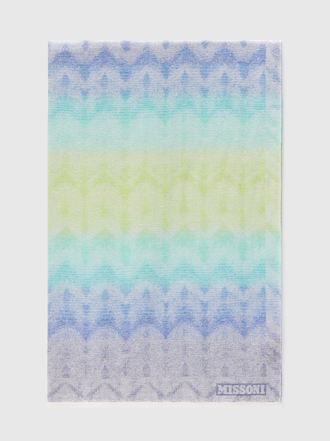 Scarf with dégradé zig zag embroidery - 1