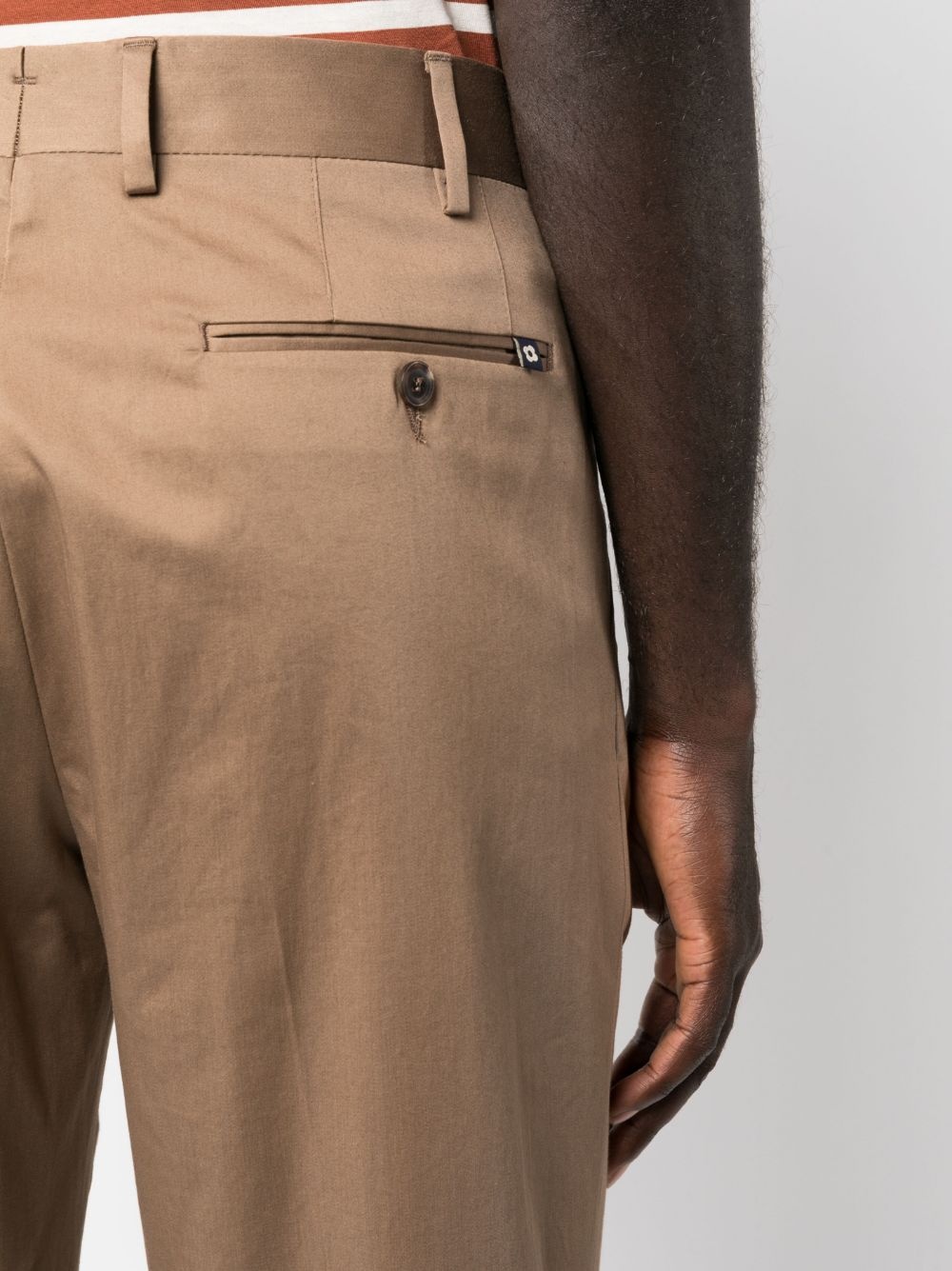 pleated straight-leg trousers - 5