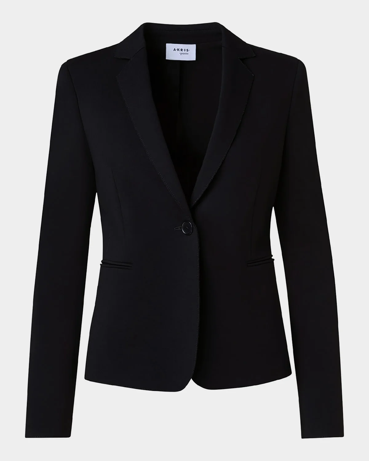 Wool Jersey Tailored Blazer Jacket - 1
