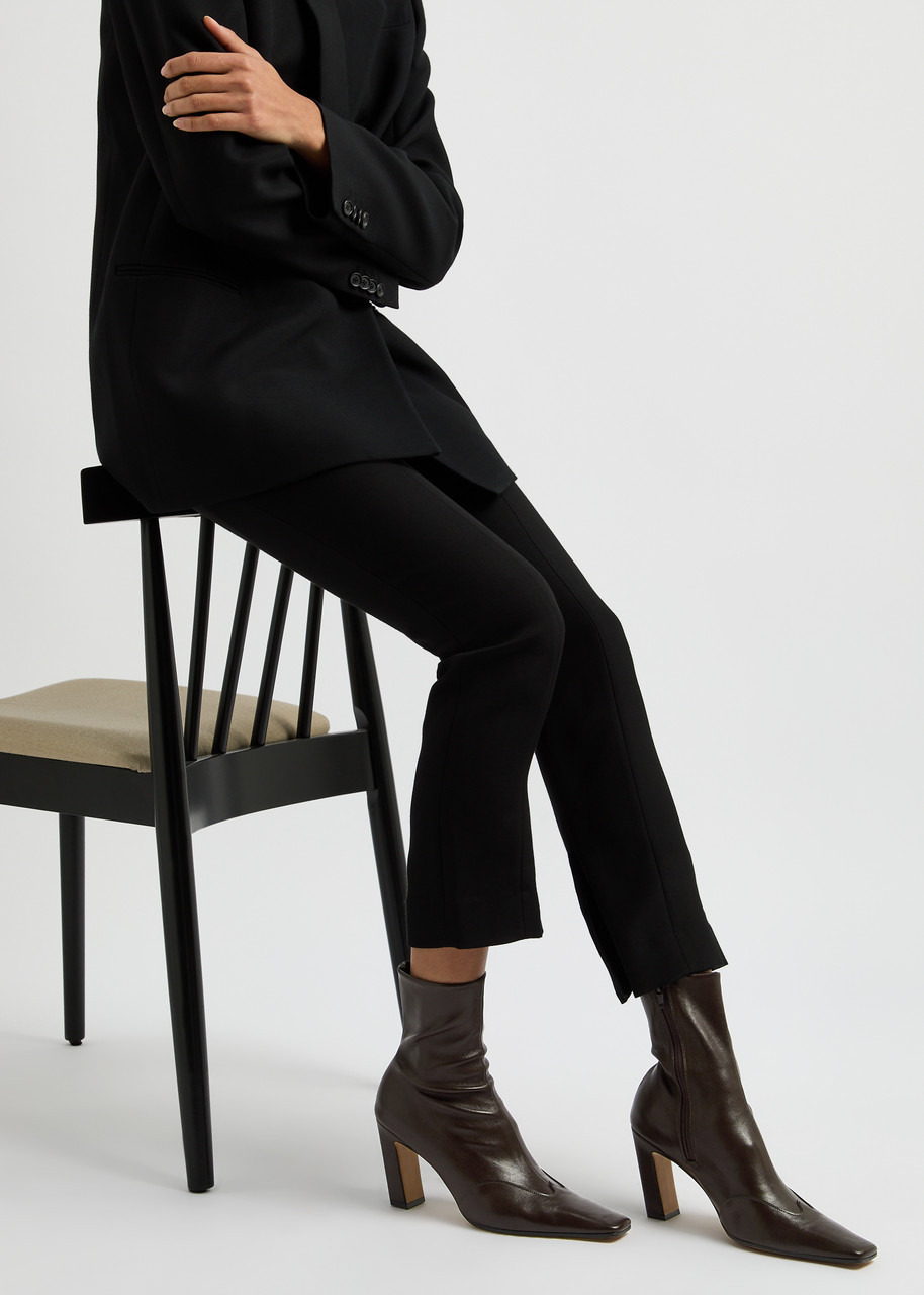 Khaite Nevada 85 Leather Ankle Boots - 5