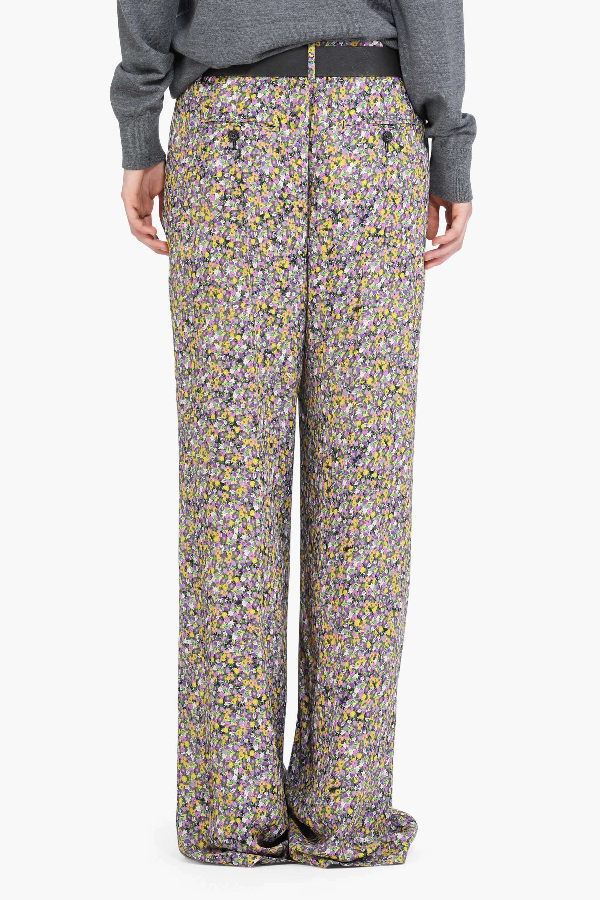FLORAL-PRINT WIDE-LEG TROUSERS - 2