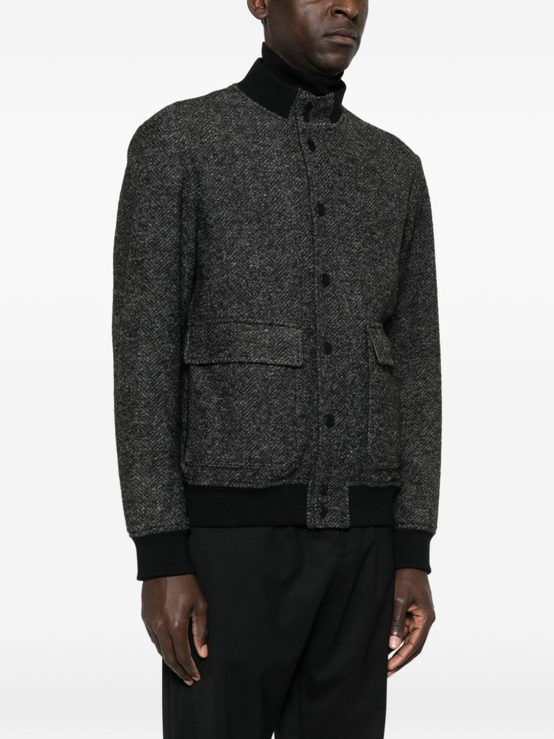herringbone-pattern pocket jacket 3