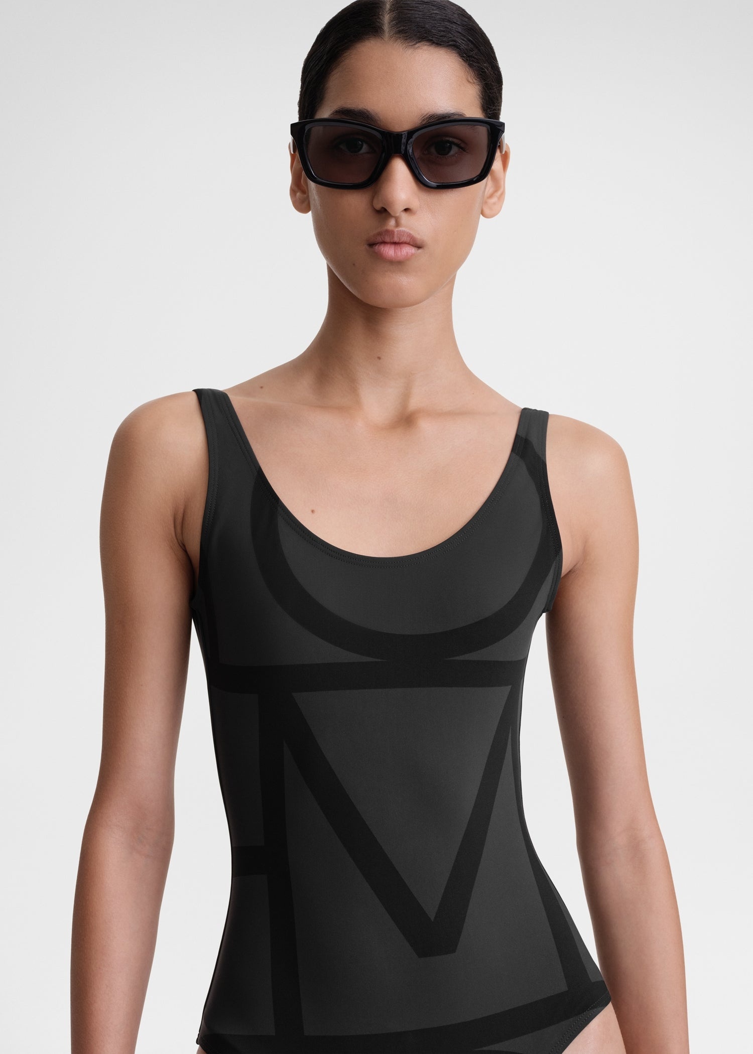 Monogram swimsuit black/black - 5