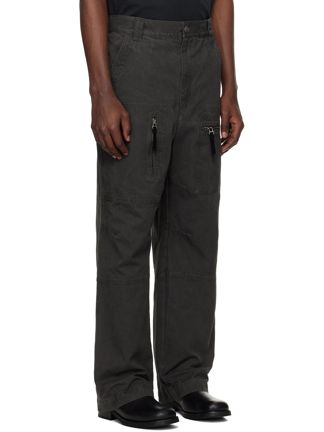 Black Kleber Cargo Pants - 2