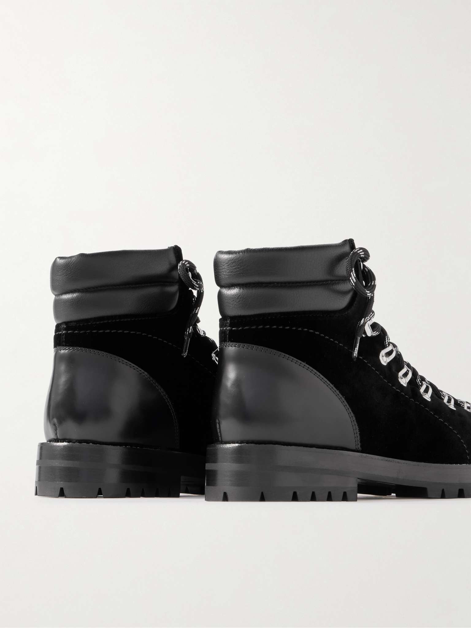Janka Leather-Trimmed Velvet Hiking Boots - 5