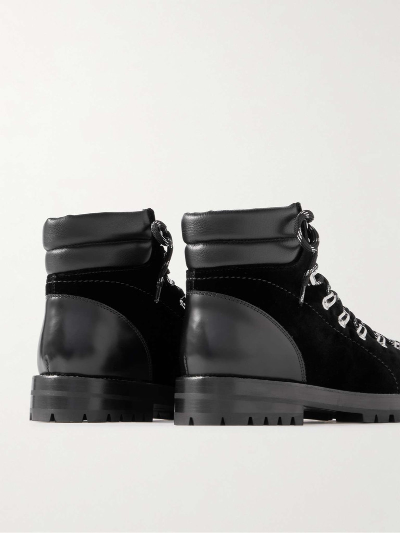 Janka Leather-Trimmed Velvet Hiking Boots 5
