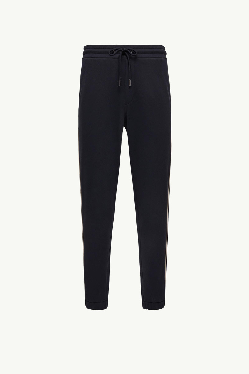 Stripe-Trimmed Cotton Sweatpants 1