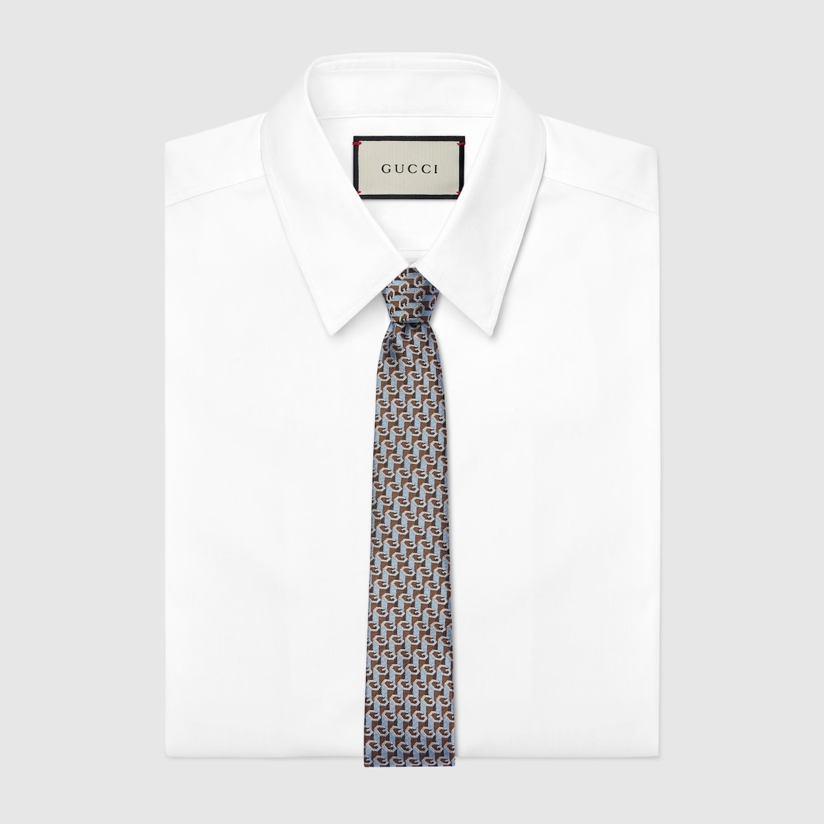 Geometric G silk jacquard tie - 2