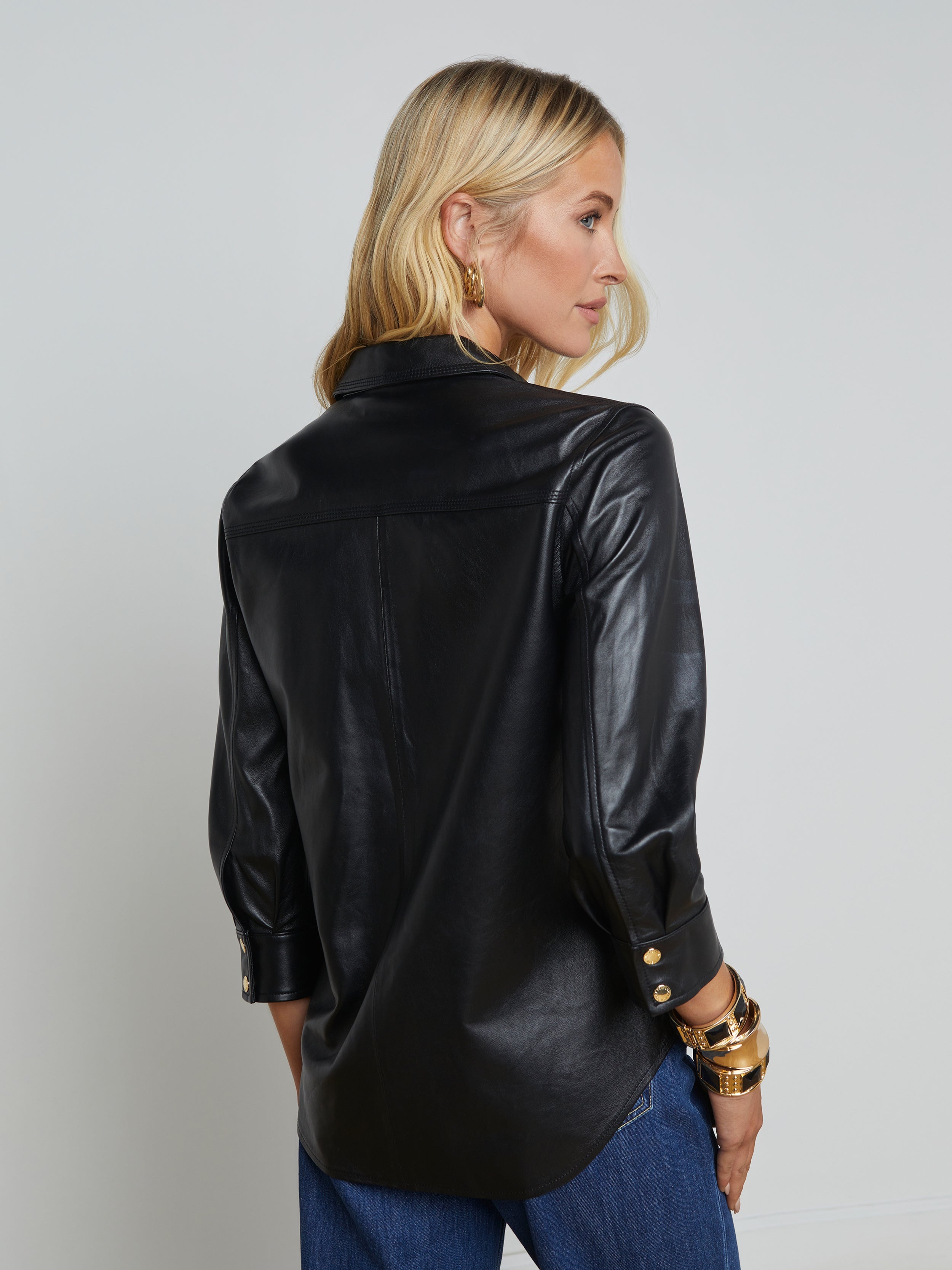 Avina Leather Shirt - 7