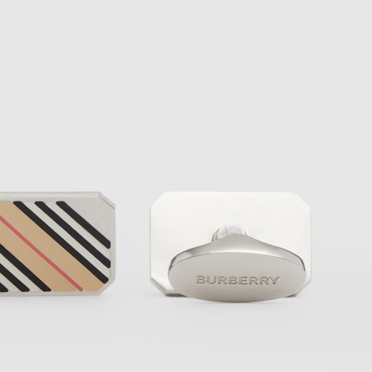 Icon Stripe Palladium-plated Cufflinks - 2