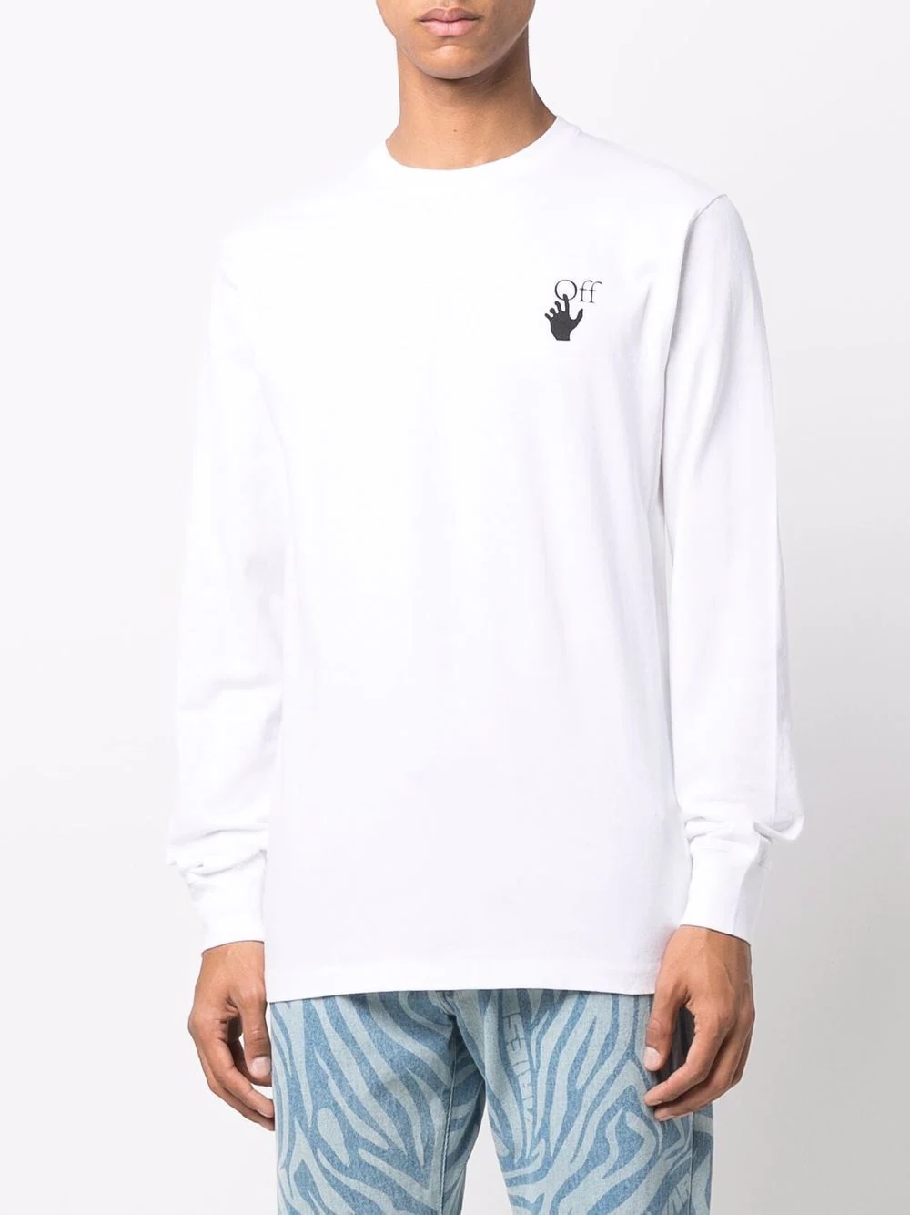gradient Arrows-motif longsleeved T-shirt - 3