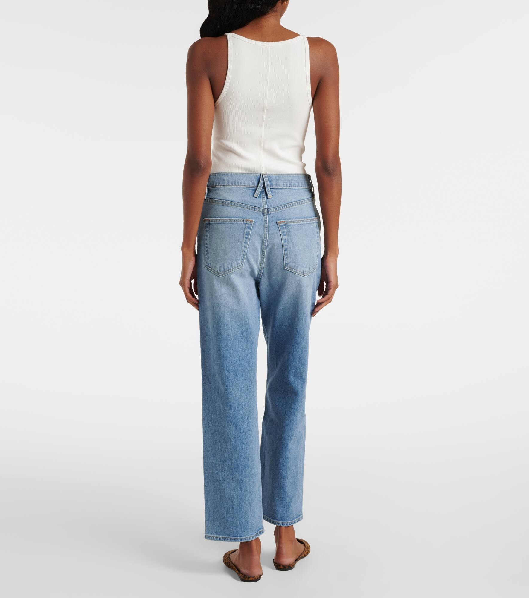 London cropped high-rise straight jeans - 3