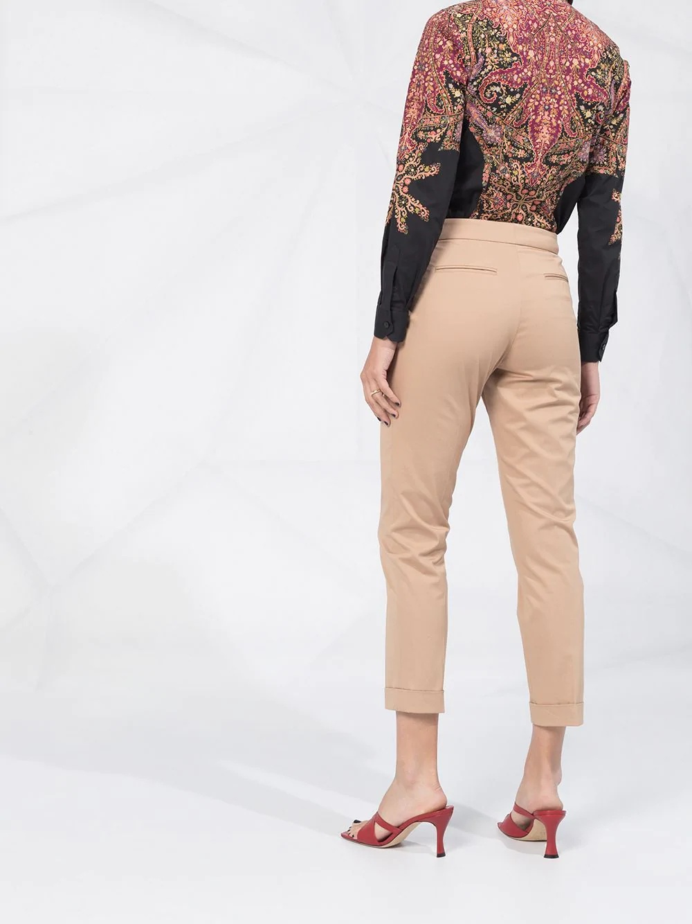 slim-fit cropped trousers - 6