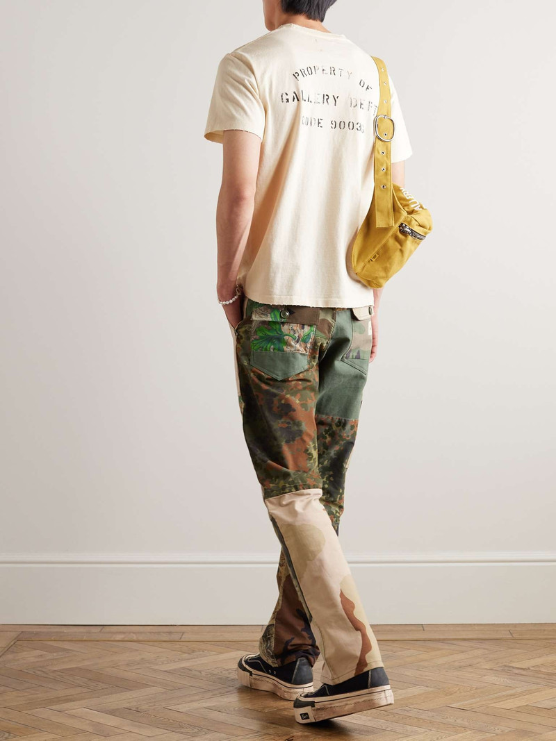 GALLERY DEPT. Property Stencil Logo-Print Distressed Cotton-Jersey T-Shirt outlook