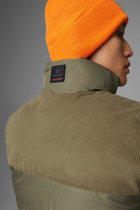 Duke Quilted gilet in Olive green - 6