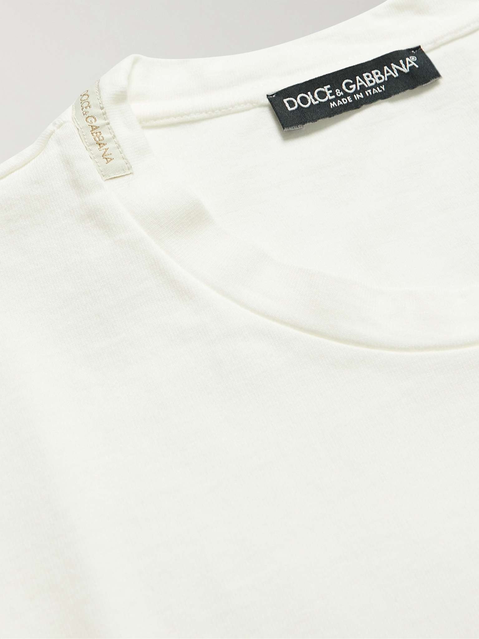 Logo-Flocked Cotton-Jersey T-Shirt - 5