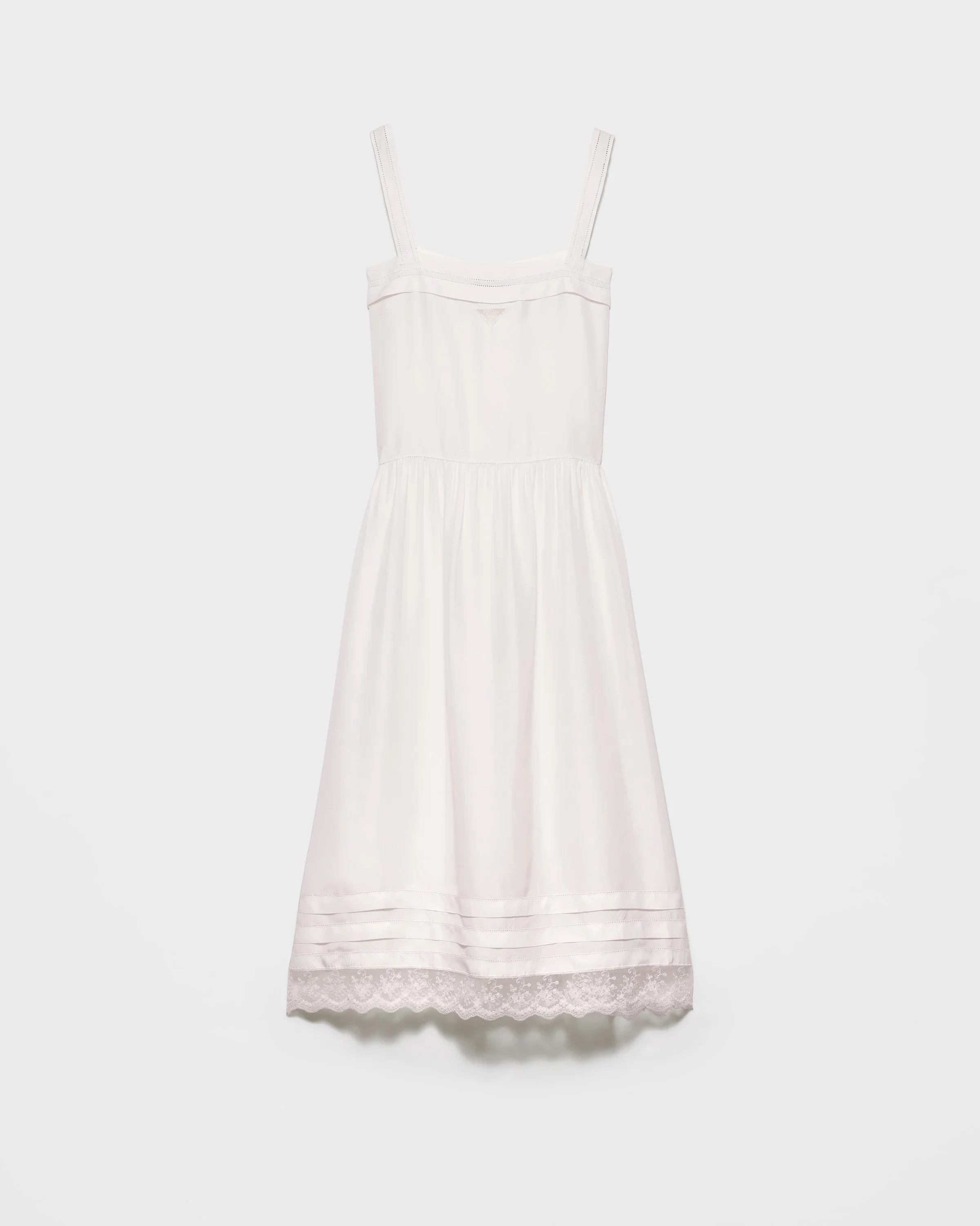 Embroidered old washed silk dress - 1
