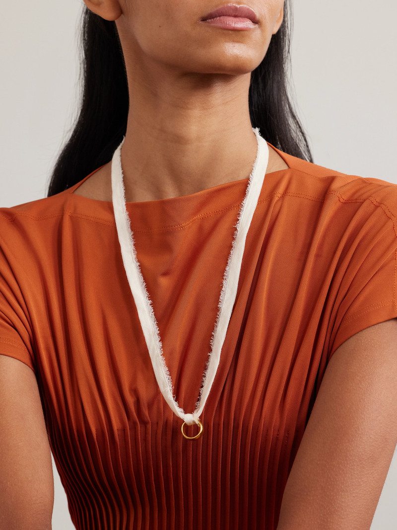 ALIGHIERI The Aria Frayed Cord And Gold-plated Necklace outlook