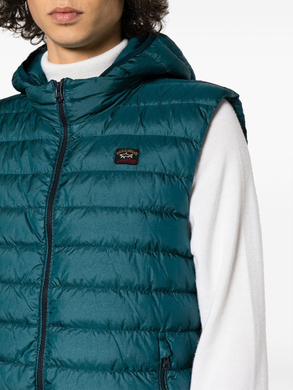Save The Sea detachable-hood padded gilet - 5