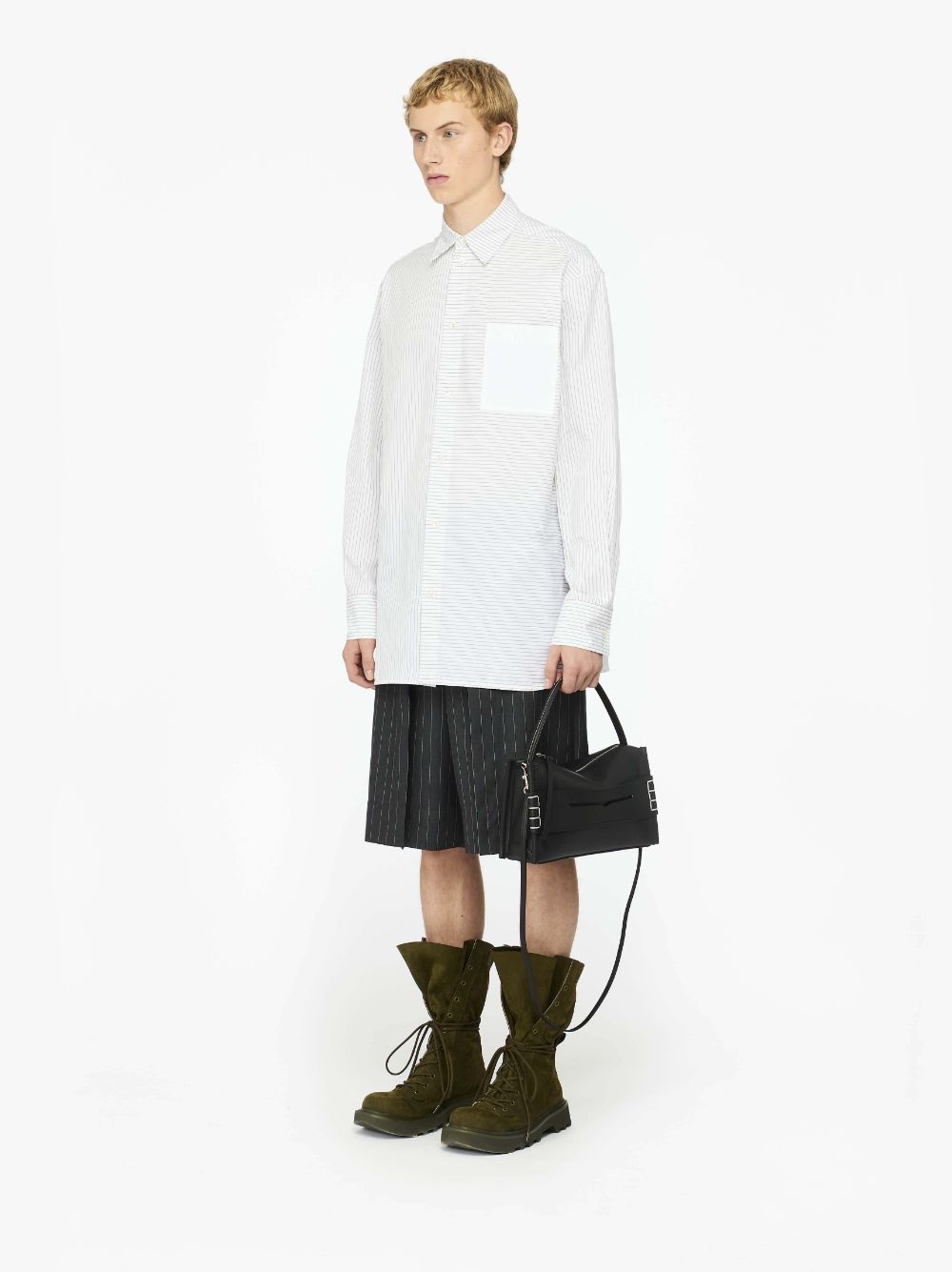 FOLDED FRONT PLEAT SHORTS - 4